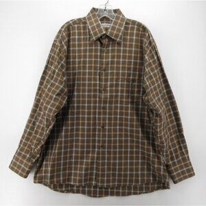 Bullock & Jones Shirt Large Button Down Plaid Pocket Classic Heritage